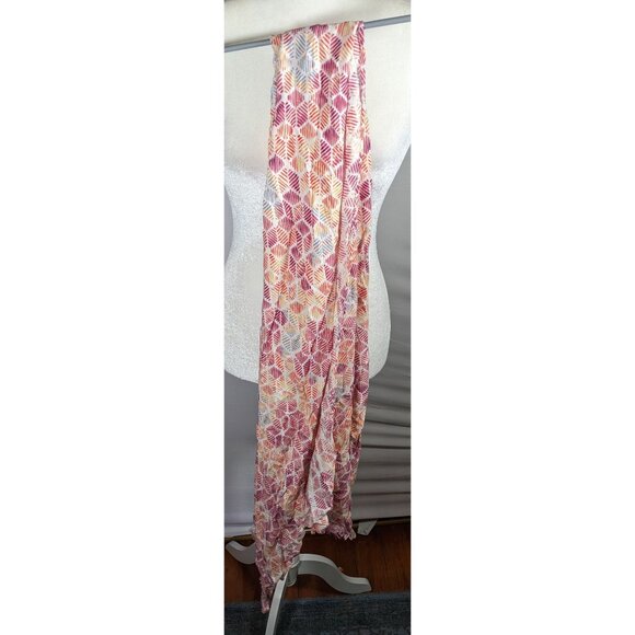 Warm Tone Floral Rainbow Print Lightweight Scarf - Picture 8 of 8